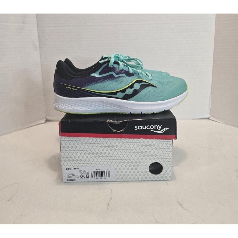 Saucony Ride 14 Shoes Girls‎ 5.5M Mint